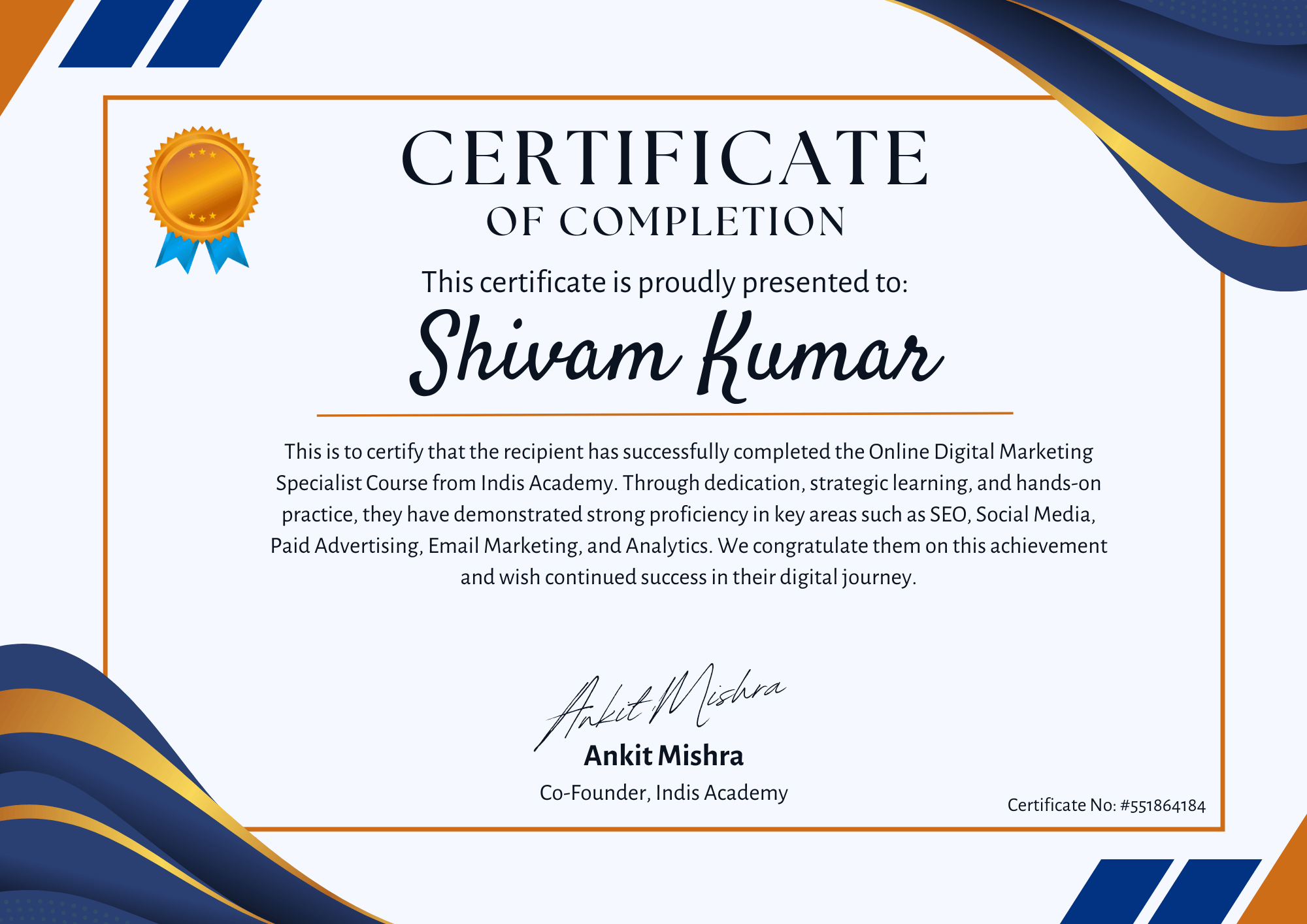 Digital Marketing Certificate