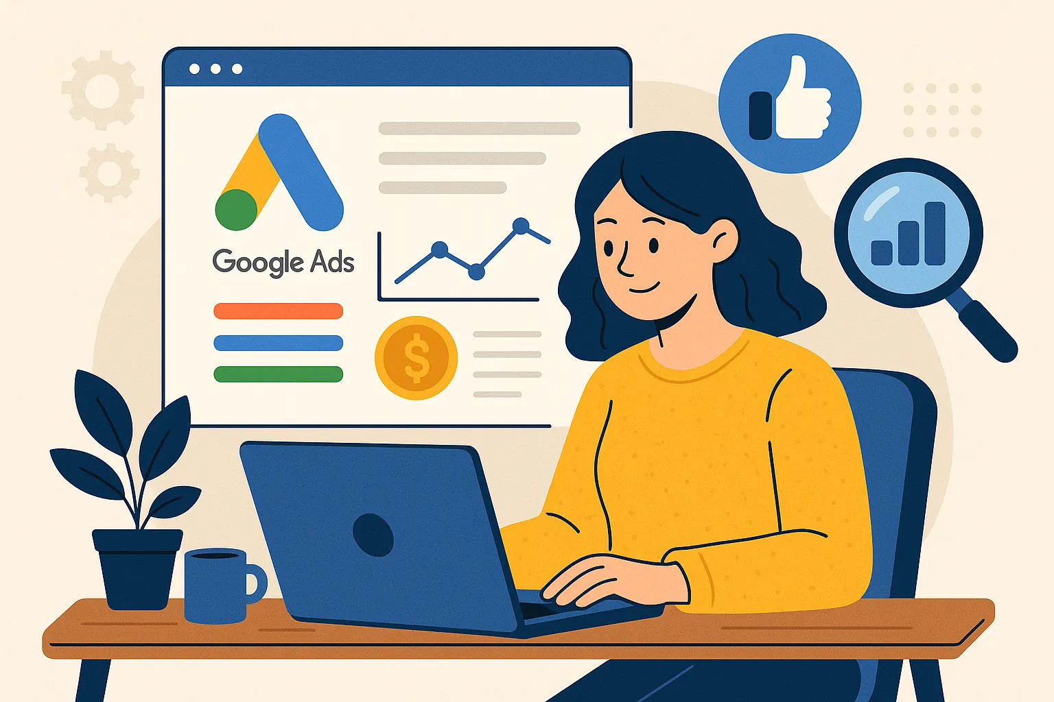 An abstract illustration representing digital marketing concepts