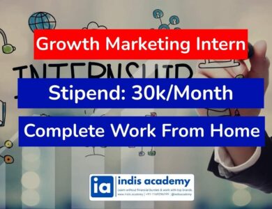 Apply For Growth Marketing Intern With 30k Monthly Stipend [Work From Home]