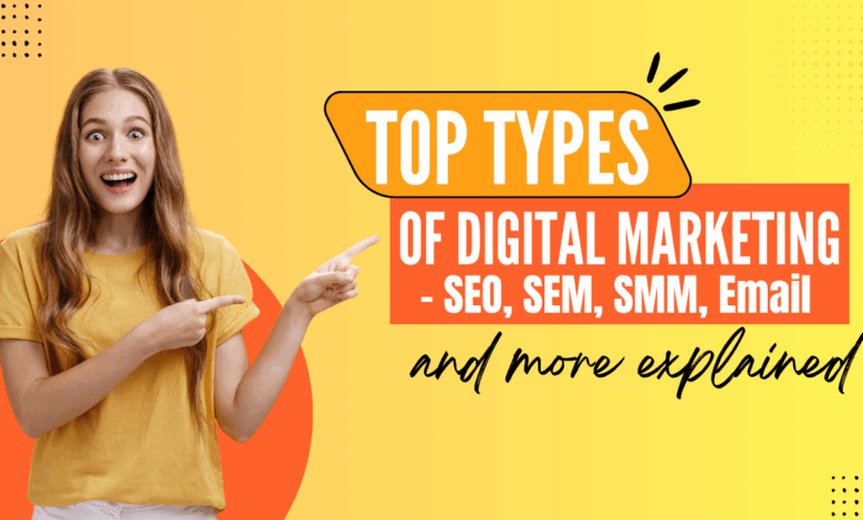 Top Types of Digital Marketing – SEO, SEM, SMM, Email & More Explained 1 Top Types of Digital Marketing – SEO, SEM, SMM, Email & More Explained