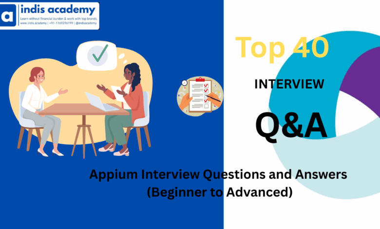 Top 40 Appium Interview Questions and Answers (Beginner to Advanced) 1 Top 40 Appium Interview Questions and Answers (Beginner to Advanced)